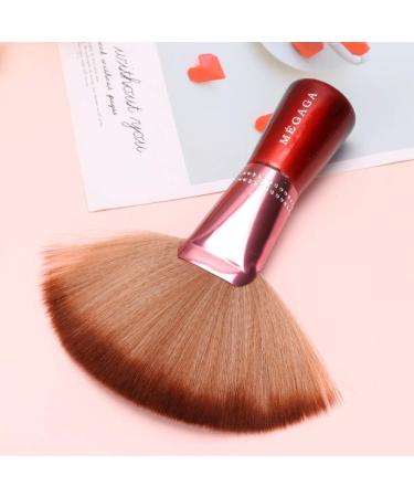POPETPOP Powder Brush Fan Highlighter Brush Face Powder Hair Brush Makeup Foundation Brush Large Neck Duster Brush Cosmetics Brush Hair Cutting Brush Miss Headband Mineral Wooden 20x4x16cm Brown - Buy Online on GoSupps.com