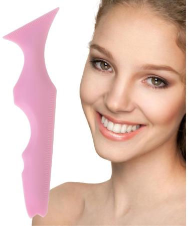 Makeup Aid Tool | Reusable Silicone Winged Tip - Eye Liner Shadow Guide Template Multi-Functional Lazy Quick Makeup Tool Tmay Pink - Buy Online on GoSupps.com