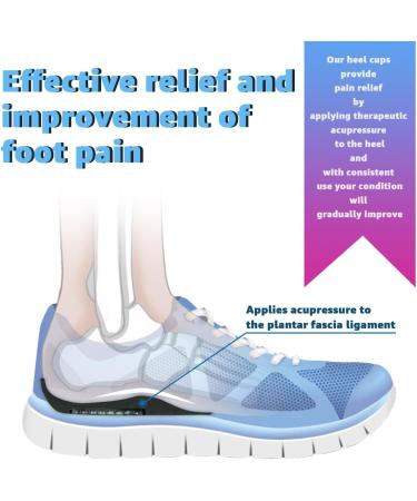 Premium Heel Cushions for Pain Relief | Comfort for Plantar Fasciitis Achilles Tendonitis & Heel Spurs | Men & Women (Large W8.5-12 | M7.5-11 - Buy Online on GoSupps.com