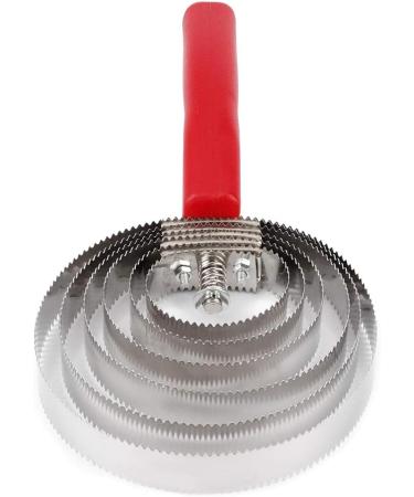 Weikeya Horse Itching Brush Metal Livestock Brush Curry Shedding Comb with Soft Hand Grip for Large Six Stainless Steel Ringed - Buy Online on GoSupps.com