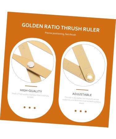 SOESFOUFU Eyebrow Ruler Tool 1pc Caliper Steel Golden Positioning Tools Sliding Mean Measuring Makeup Stainless Ratio Metal Dies 25x5x0.6cm Golden - Buy Online on GoSupps.com