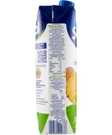  Italian Gourmet E.R. Parmalat Santal Fruit Juice Multifrutti Sweet by Nature Zero Added Sugars Multi Fruits Fruit Juice No Additive Sugar Refreshing Drink Tetrapack 1000 ml - Buy Online on GoSupps.com