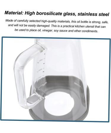 Zerodeko 1pc Oil Can Olive Oil Glass Dispenser Kitchen Oil Bottle Oil Pot Soy Sauce Container Glass Sauce Bottle Cooking Oil Glass Oil Container Household Stainless Steel Water Dispenser - Buy Online on GoSupps.com