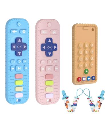 JIECH Remote Teether Toys for Babies & Phone Teether Toys for Babies