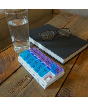 EZY DOSE 7-Day Pill Organizer - AM/PM Medicine Planner Large Compartments BPA Free Easy to Use | International Shipping Available - Buy Online on GoSupps.com