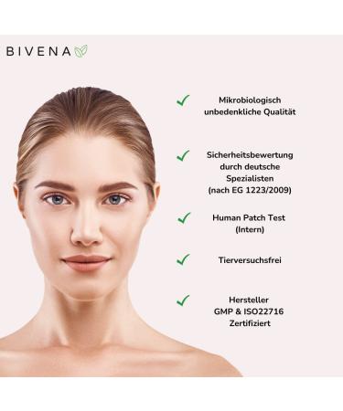 Buy Bivena Vitamin C Serum - Anti-Aging Face Serum with Hyaluronic Acid Vitamin E & Niacinamide - Highly Concentrated Formula for All Skin Types - Dermaroller Compatible - Buy Online on GoSupps.com