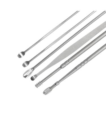 VOCOSTE 6Pcs Stainless Steel Ear Cleansing Tool Set with Faux Leather Packaging - Purple - Buy Online on GoSupps.com