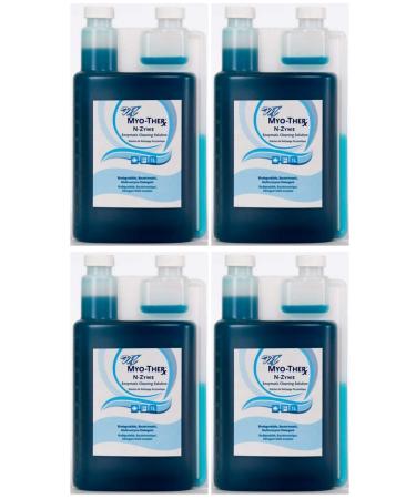 Myo-Ther N-Zyme Enzymatic Cleaner and Laundry Booster | 1 Liter x 4 Pack (4 Liters) | Natural Enzymatic Cleaning for Home and Professional Use Biodegradable | Made in Canada
