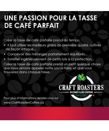 Club Coffee Craft Roasters French Roast - Dark Roast Single Serve Coffee K-Cup Pods Compostable Coffee Pods Keurig Brewer Compatible Rainforest Alliance Certified 20 Count French Roast - Dark Roast 20 count (Pack of 1) - Buy Online on GoSupps.com
