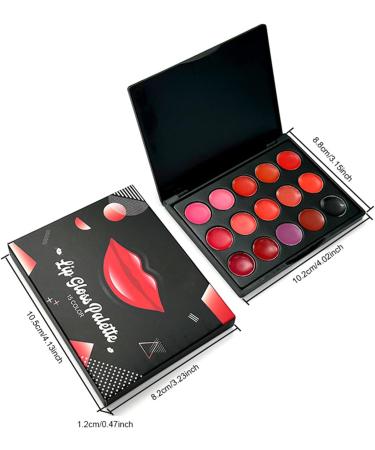 Makeup Lip Set Portable Color Compact 15 Lipstick Shade Collection Nourishing Lip Care Blend Smooth Layered Pigment Base with Mirror Holder for Picnic Office Travel Camping Women - Buy Online on GoSupps.com