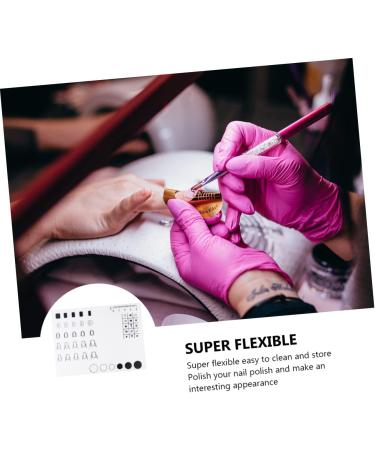 FRCOLOR Nail Practice Mat Nail Art Soft Silicone Pad Nail Manicure Mat Nail Sticker Guide Printing Mat Silicone Mat for Nails Nail Polish mat paint silicone mat Silica gel Work nail plate - Buy Online on GoSupps.com