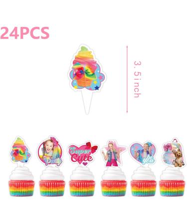 25pcs Jojo cake toppers Kids Birthday Party Supplies Jojo cupcake Topper Party Decorations - Buy Online on GoSupps.com