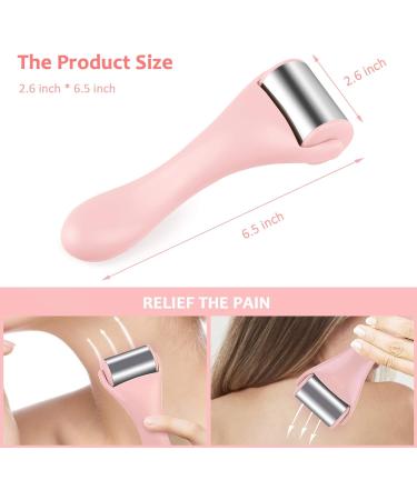Ice Roller For Face & Eye Puffiness Relief Skin Care Ice Roller Relief Pain Stainless Steel Cold Facial Roller Face Massager (Pink) - Buy Online on GoSupps.com