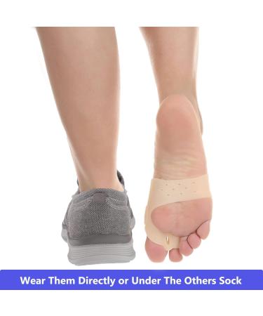Autpro Gel Bunion Corrector (2 Pairs) - Pain Relief Bunion Splint with Metatarsal Pads for Women and Men - Beige - Buy Online on GoSupps.com