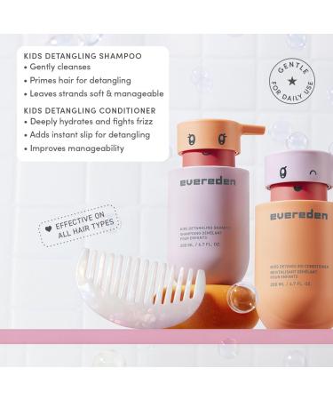 Evereden Kids Routine Bundle - Happy Hair Duo Detangling Shampoo and Conditioner + Multi-Vitamin Face Wash and Face Cream for Kids 3+ - Buy Online on GoSupps.com