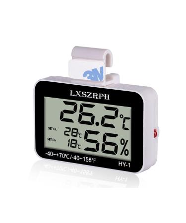 LXSZRPH Reptile Thermometer Hygrometer with High Low Temperature Alarm Digital Temperature Humidity Meter Gauge with Hook for Reptile Tanks Terrariums Vivariums Black 1 Pack (1Pack) - Buy Online on GoSupps.com