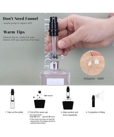 Perfume Atomizer - Refillable Travel Spray Bottle for Women | 5ml Portable Perfume Atomizers in Black - Perfect Travel Essentials & Gifts - Buy Online on GoSupps.com