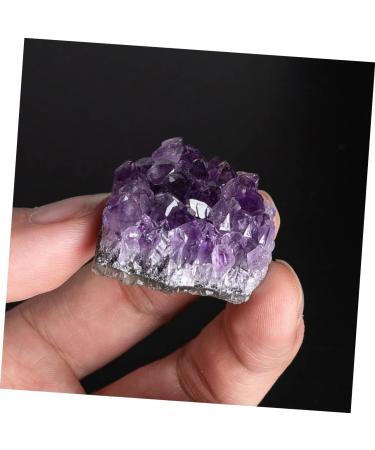 FOMIYES 2pcs Natural Crystal Cluster Decor Natural Gemstone Specimen Desktop Crystal Ornament Crystal Stone Purple Medium - Buy Online on GoSupps.com