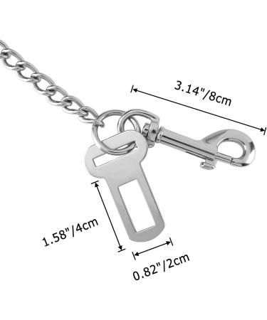 Acungji 304 Stainless Steel Dog Safety Belt | Bite-Resistant Car Harness for Dogs & Cats | 85cm Durable Pet Leash - Buy Online on GoSupps.com