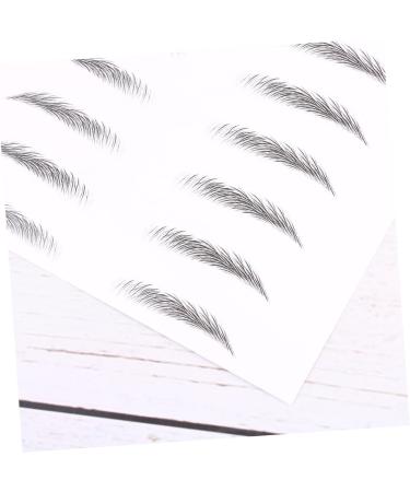 FOMIYES 6 Sheets Pairs Black Stickers Waterproof Eyebrow Template Modify 4 Stickers - Buy Online on GoSupps.com