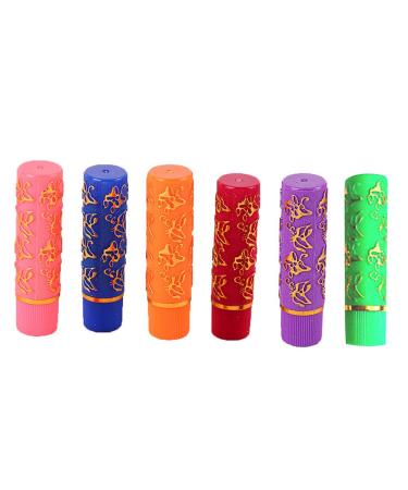 BUNRUN 6Pcs Temperature Change Color Lipsticks Butterfly Tube Moisturizing Long Lasting Lipsticks
