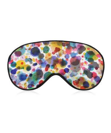 Watercolor Paints Sleep Mask for Women Adjustable Sleeping Eye Shades Cover with Elastic Strap