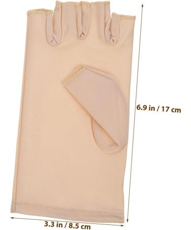 Ipetboom 1 Pair Nail Gloves Miss Touch Screen Accessories Spandex 17x8.5cm Beige - Buy Online on GoSupps.com