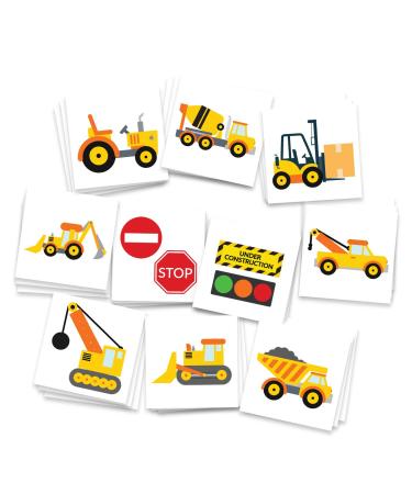 Construction Temporary Tattoos - Pack of 30 | Skin Safe, MADE IN THE USA | Birthday Party Supplies & Favors - Buy Online on GoSupps.com