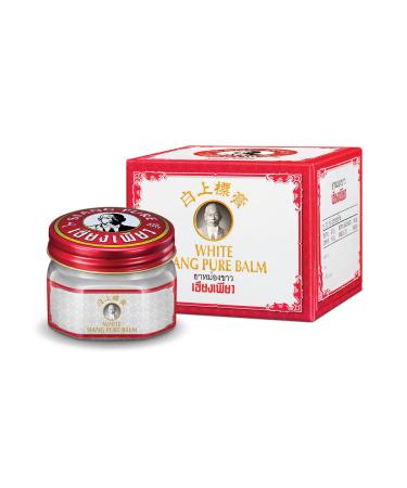 Siang Pure White Balm - Thai Relief Balm with Herbal Ingredients - Cooling Formula Herbal Balm - 40 Grams