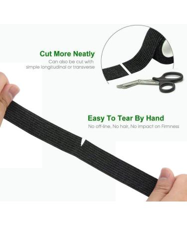 BISIBITA2 Self Adhesive Bandage Rolls Grip Cover Sensi Wrap Tape for Sports Wrist Ankle Pets 5-Yards 24pcs (1 inch Black) 1 Inch (Pack of 24) Black - Buy Online on GoSupps.com