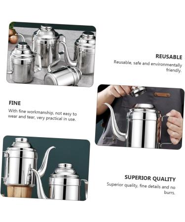 ABOOFAN Oil Can Bacon Grease Container Seasoning Dispenser Metal Soy Sauce Dispenser Oil Storage Bottle Kitchen Storage Container Oil Seasoning Bottle Stainless Steel Oil Bottle 16.5X7X7CM As Shown - Buy Online on GoSupps.com