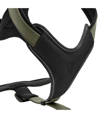 HUNTER NEOPRENE Dog Harness - Padded Nylon Adjustable Fit (53-65 cm) - Olive/Black | International Shipping Available - Buy Online on GoSupps.com