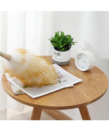 qazaa 1 PCS Lambswool Dusters with Solid Wooden Handle Flexible Anti-Static As Shown for Office Home and Car Etc. - Buy Online on GoSupps.com