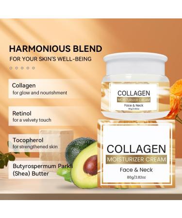 Collagen & Retinol Facial Moisturizer - Hydrating Moisturizing & Repairing - Anti-Aging Retinol Cream for Face Neck & D collet Daily Skin Moisturizer for - Buy Online on GoSupps.com