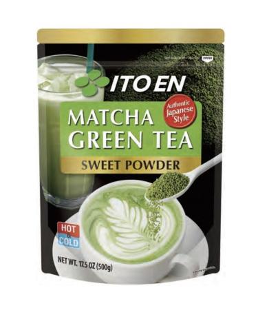 Ito En Matcha Green Tea, Sweet Powder, 17.5 Ounce (Pack of 1), Sweetened Green Tea Powder