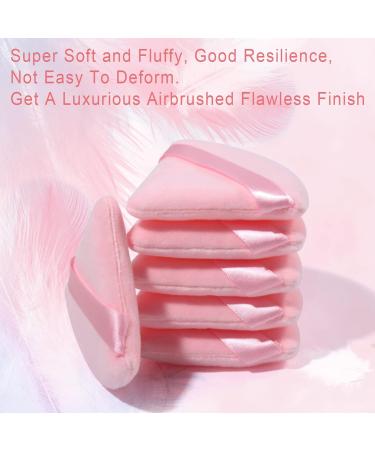 FRAGLOW Powder Puffs - 6 Soft Triangle Makeup Puff Set for Loose & Mineral Powder | Velour Foundation Blender Sponge | Beauty Tools (Pink - Buy Online on GoSupps.com