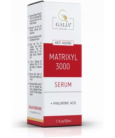 Galia MATRIXYL 3000 Peptide Serum + Hyaluronic Acid For Anti Aging + Anti Wrinkle Serum for Wrinkles Fine Lines Sun Spots Powerful Anti Aging Face Serum 30 ml - Buy Online on GoSupps.com