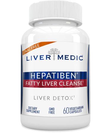 Liver Medic Hepatiben Liver Detox Cleanse Non-GMO Capsules for Liver Detox and Regeneration with Gut Repair Liver Supplement with Milk Thistle Turmeric and L-Glutathione 60 Vegetarian Capsules