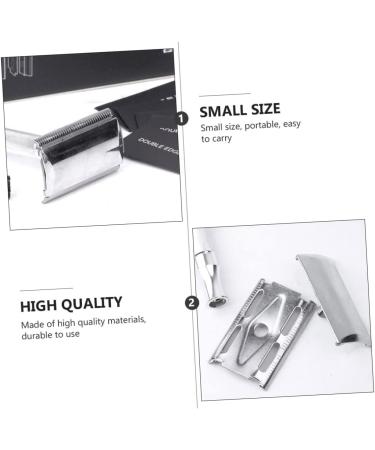 Buy Mikinona Manual Safety Razor Set - Premium Razor Brush & Mustache Trimmer for Men | High-Quality Silver Facial Hair Grooming Kit - International Shipping Available - Buy Online on GoSupps.com