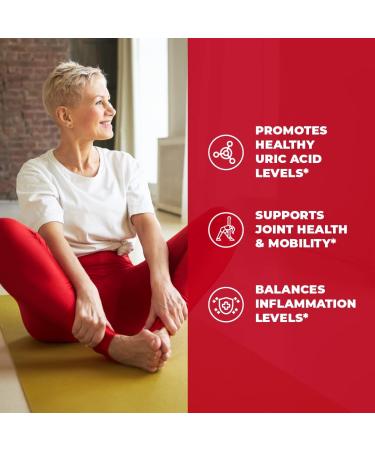 Turmeric Curcumin Tart Cherry Extract Celery Seed BioPerine Dietary Supplement - Joint Comfort & Uric Acid Relief, Antioxidant Properties, Muscle Recovery - 60 Capsules - Buy Online on GoSupps.com