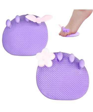 Toe Separators for Women Toe Separators for Overlapping Toes Multifunctional Bunion Corrector with Flower Shape Improves Bunion Plantar Fasciitis or Other Foot Pain(Purple)