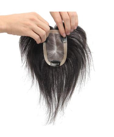 Susanki Real Hair Topper Hand-bound Remy-Haar crown topper mono-wig hair part for women with thin hair 20.3 cm dark brown 20.3 cm dark brown
