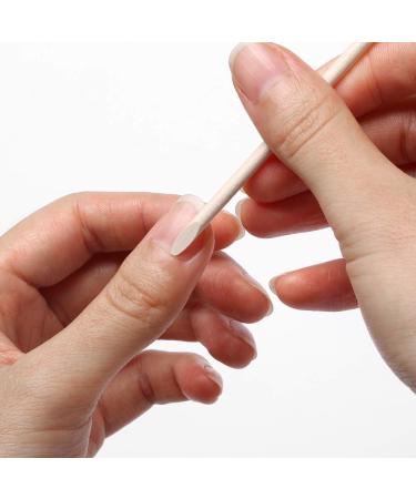 Borogo 100 Pcs Orange Wood Nail Sticks - Double Sided Cuticle Pusher for Manicure Pedicure - A-Wood - Buy Online on GoSupps.com