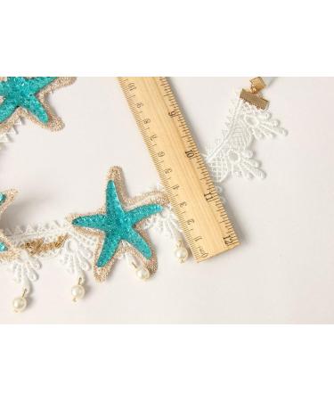 Ocean Acrylic Starfish Shell Headband with Rose Flowers - Mermaid Hair Accessories - Buy Online on GoSupps.com