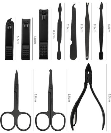 23 Pieces Black Stainless Steel Nail Clippers Set with Incisive Edges and Easy to Carry Nail Clipper Kit Ages Suitable for Hand and Foot Care Needs - Buy Online on GoSupps.com