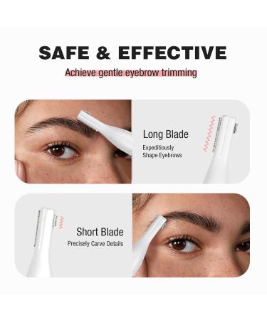 SUPRENT Women's Facial Hair Remover & Eyebrow Trimmer - Rechargeable Painless Razor for Lips Cheeks Ears Neck & Chin - Easy Clean Pink - International Shipping Available - Buy Online on GoSupps.com