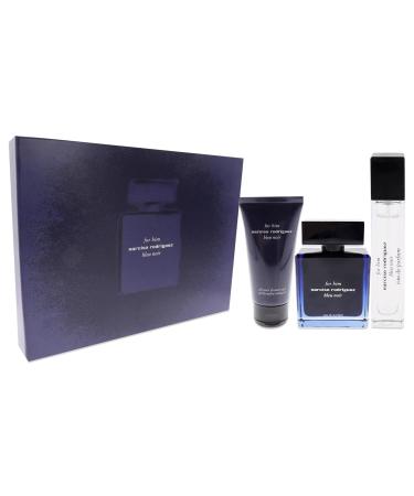 Narciso Rodriguez Bleu Noir for Men 3 Piece Set (3.4 Ounce Eau de Parfum Spray + 1.6 Ounce All-Over Shower Gel + 0.33 Ounce Eau de Parfum Spray) - Buy Online on GoSupps.com