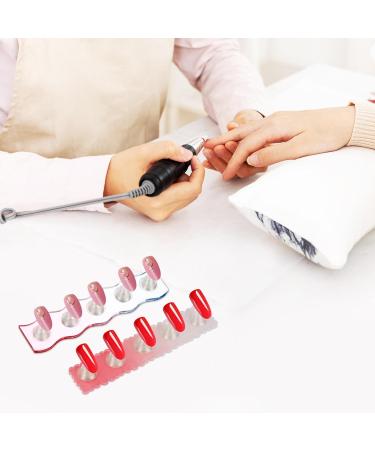 Healeved Press on Nail Stand Acrylic Nail Stand with Putty Set False Acrylic Nail Display Stand Fake Nail Tip Practice Holder False Nail Holder for Painting Manicure Tool Nail Salon Supplies - Buy Online on GoSupps.com