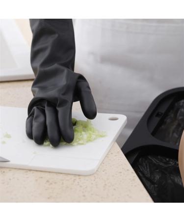 SEPTAM Cleaning Gloves Household Gloves Black Washing Waterproof Plastic Rubber Household Cleaning Anti-slip Durable Kitchen Dishwashing - Buy Online on GoSupps.com