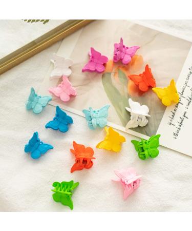 Funtopia Butterfly Hair Clips - 72Pcs Small Claw Clips for Girls & Women in 18 Assorted Colors - Non Slip Mini Plastic Hair Jaw Clips with Box Package - Buy Online on GoSupps.com